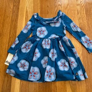 Tea Collection Blue Flower Dress NWT